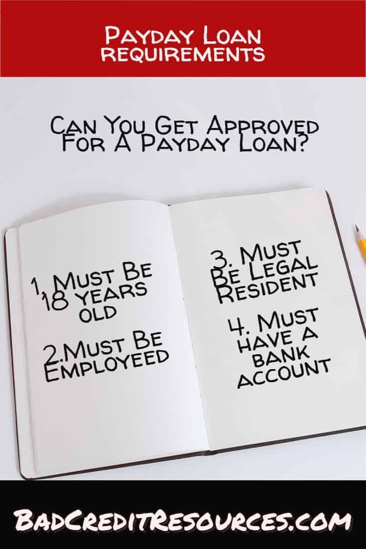 Can YOU be approved for a payday loan? Here are the requrirements!