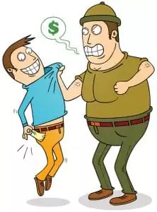 aggressive debt collector