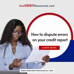 dispute errors on your credit report